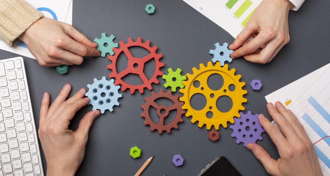 still-life-business-roles-with-various-mechanism-pieces